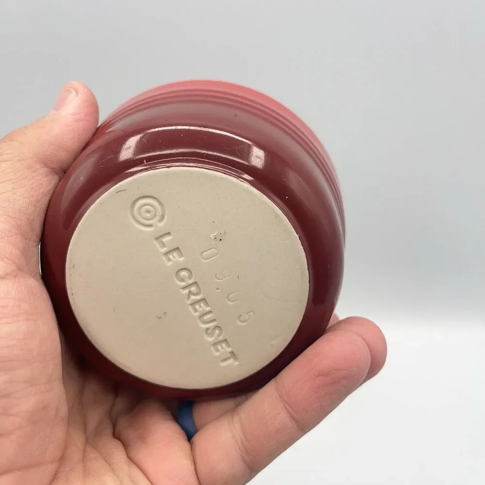 LE CREUSET Red Ramekin Stoneware Custard Cup French Kitchenware